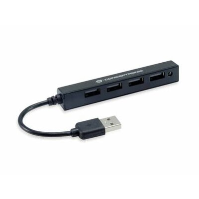 Conceptronic HUBBIES05B 4 port USB 2.0 hub Fekete