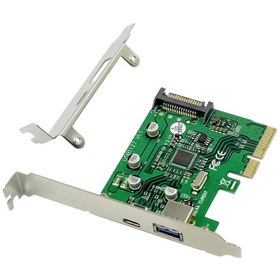 Conceptronic EMRICK USB 3.2 Gen 2 PCI-Express-Karte, 1-Port-USB-C und 1-Port-USB-A PCI Express kártya PCIe