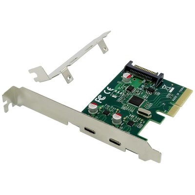 Conceptronic EMRICK07G 2 port USB-C® 3.1 Gen2 interfész kártya PCI-Express, USB-C® PCIe x4