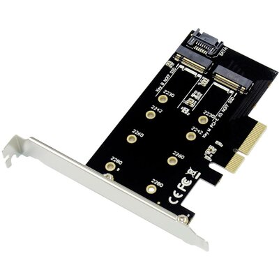 Conceptronic EMRICK 2-in-1-M.2-SSD-PCIe-Adapter SATA AHCI NVMe PCI Express kártya PCIe