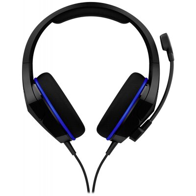 HyperX Cloud Stinger Core PS4 Headset Gamer Over Ear headset Vezetékes Fekete/kék Hangerő szabályozás, Mikrofon némítás