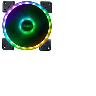 Akasa Vegas TL Számítógépház ventilátor Fekete, RGB (Sz x Ma x Mé) 140 x 140 x 25 mm LED-es világítással