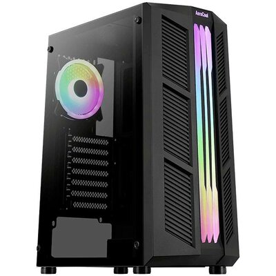 AeroCool Prime-G-BK-v2 Midi torony Számítógép ház Fekete