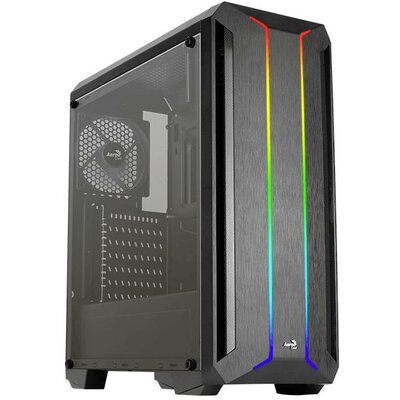 AeroCool Skyline ARGB Midi torony Számítógép ház Fekete