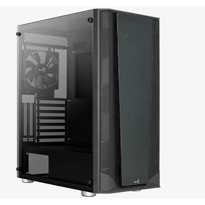 AeroCool Prism-G-BK-v1 Midi torony Számítógép ház Fekete