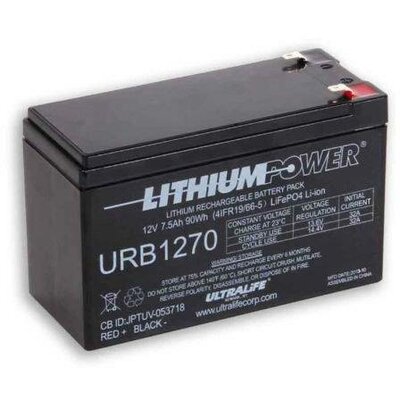 Speciális LiFePO akku 12,8 V 7500 mAh, Ultralife URB1270