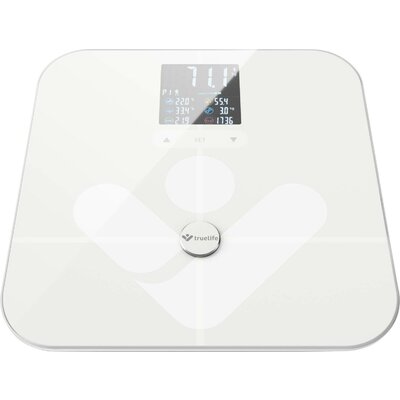 truelife FitScale W7 BT Digitális személymérleg Mérési tartomány (max.)=180 kg Fehér Bluetooth-szal