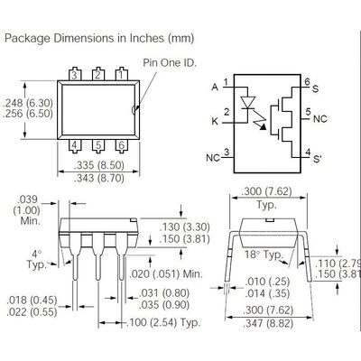 Nagy feszültségű relé Terhelő áram 150mA solid state Vishay LH 1540 AT