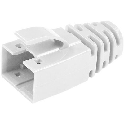 Törésgátló RJ45 csatlakozó dugóhoz, fehér, egyenes, BEL Stewart Connectors 39200-844