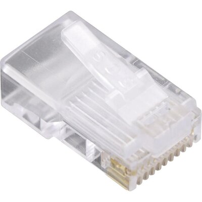 RJ48 moduláris csatlakozó dugó, egyenes, 10P10C, BEL Stewart Connectors 1400-1000-06