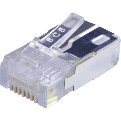 RJ45 moduláris csatlakozó dugó, egyenes, CAT5e, 8P8C, BEL Stewart Connectors 943-SP-370808SM2-FS-B1000