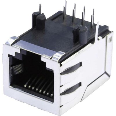 RJ45 beépíthető csatlakozó aljzat, 8P8C, vízszintes, BEL Stewart Connectors SS64800-056F