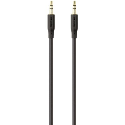 Belkin F3Y117bt2M Jack Audio Csatlakozókábel [1x Jack dugó, 3,5 mm-es - 1x Jack dugó, 3,5 mm-es] 2.00 m Fekete aranyozott érintkező