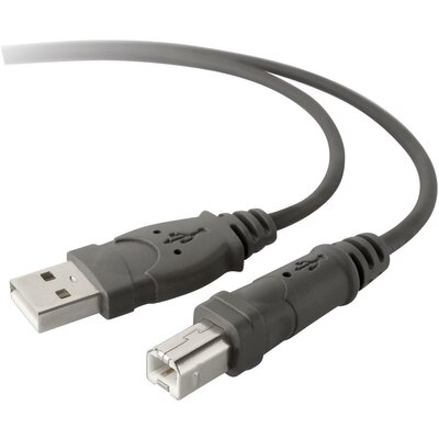 Belkin USB kábel USB 2.0 USB-A dugó, USB-B dugó 3.00 m Szürke F3U133b10