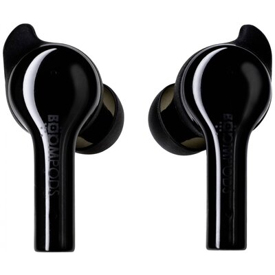 Boompods Bassline GO In Ear fejhallgató Bluetooth® Fekete Headset, Hangerő szabályozás, Izzadásálló, Érintéses vezérlés