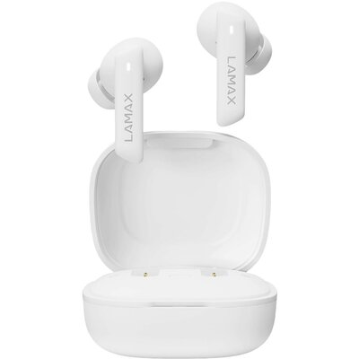 Lamax Clips1 In Ear headset Bluetooth® Stereo Fehér Elemtöltés kijelzés, Headset, Töltőtok, Hangerő szabályozás, Mono, Izzadásálló, Érintéses vezérlés