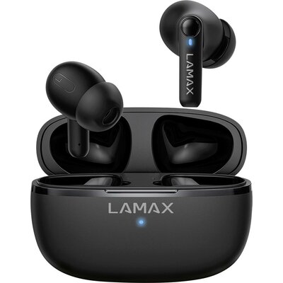 Lamax Clips1 Play In Ear headset Bluetooth® Stereo Fekete Elemtöltés kijelzés, Töltőtok, Hangerő szabályozás, Izzadásálló, Érintéses vezérlés, Víztaszító