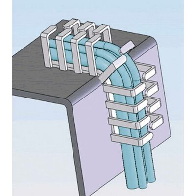 Richco RX2020-4 RX2020-4 Kábelköteg tartó 20 mm (max) Szürke 1 db