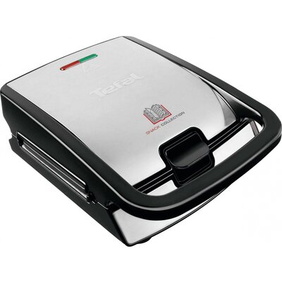 Tefal SW 854 D Snack Collection Palacsintasütő Tapadásmentes bevonat, Automatikus hőmérséklet beállás Fekete, Nemesacél (matt)