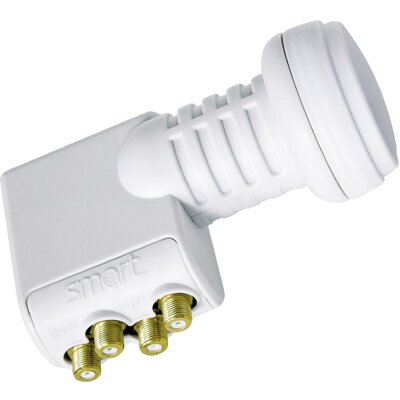 Smart Titanium Universal TQS Quad LNB Résztvevők száma: 4 Feed méret: 40 mm Switch-csel Világosszürke