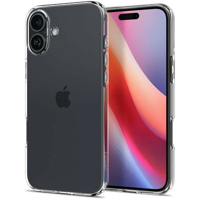 Apple iPhone 16 Plus, Szilikon tok, Spigen Crystal Flex, átlátszó