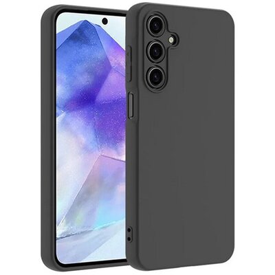 Szilikon telefonvédő (matt) FEKETE [Samsung Galaxy A16 4G (SM-A165) / Galaxy A16 5G (SM-A166)]