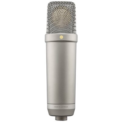 RODE Microphones NT1 5th Generation Silver Álló Ének mikrofon Átviteli mód:Vezetékes Pókkal, Vezetékkel, Táskával XLR, USB-C® Vezetékes