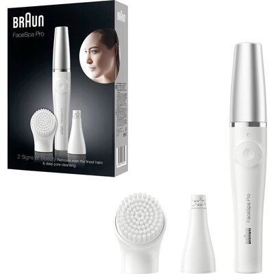 Braun FaceSpa Pro SE910 2-in-1 Beatuy-Gerät zur Gesichts-Epilation Epilátor Fehér, Ezüst