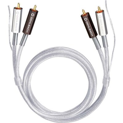 Oehlbach 2600 RCA Audio Csatlakozókábel [2x RCA dugó - 2x RCA dugó] 0.50 m Átlátszó aranyozott érintkező