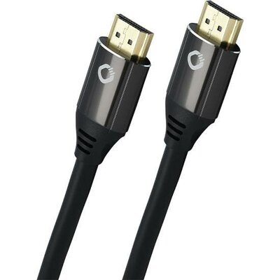 Oehlbach HDMI Csatlakozókábel HDMI-A dugó, HDMI-A dugó 3.00 m Fekete D1C92495 8K UHD, aranyozott érintkező HDMI kábel