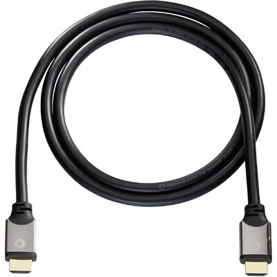 Oehlbach HDMI Csatlakozókábel HDMI-A dugó, HDMI-A dugó 10.00 m Fekete 92458 4K UHD, Audio Return Channel, aranyozott érintkező HDMI kábel