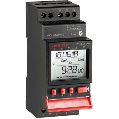 Müller SC 28.21 pro4 24V ACDC Kalapsínes időkapcsoló óra Digitális 24 V/DC, 24 V/AC 4000 W