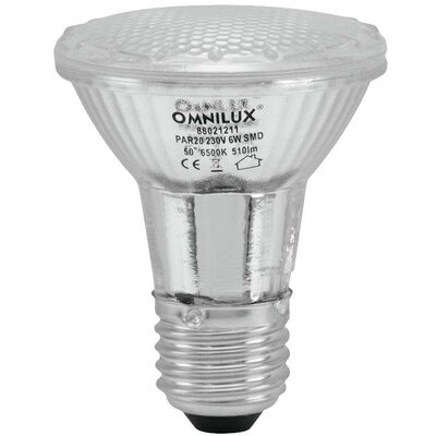 Omnilux 88021211 LED EEK F (A - G) E27 6 W Hidegfehér (Ø x H) 64 mm x 86 mm 1 db