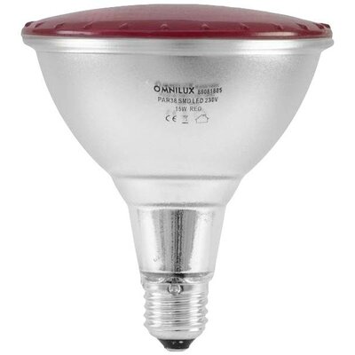 Omnilux 88081885 LED E27 15 W Piros (Ø x H) 121 mm x 135 mm 1 db