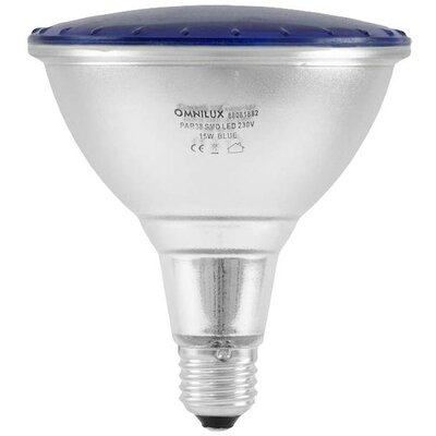 Omnilux 88081882 LED E27 15 W Kék (Ø x H) 121 mm x 135 mm 1 db