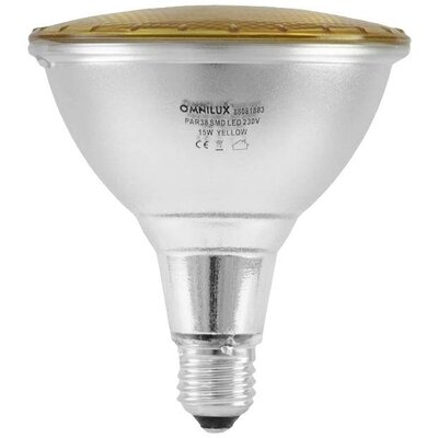 Omnilux 88081883 LED E27 15 W Sárga (Ø x H) 121 mm x 135 mm 1 db