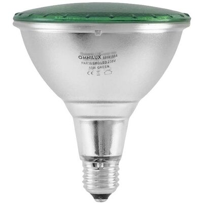 Omnilux 88081884 LED E27 15 W Zöld (Ø x H) 121 mm x 135 mm 1 db