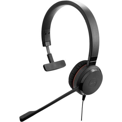 Jabra Evolve 30 II Számítógép On Ear headset Vezetékes Mono Fekete mikrofon zajelnyomás Headset, Mikrofon némítás, Hangerő szabályozás