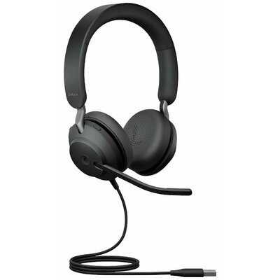 Jabra Evolve2 40 SE MS Stereo Számítógép On Ear headset Vezetékes Stereo Fekete