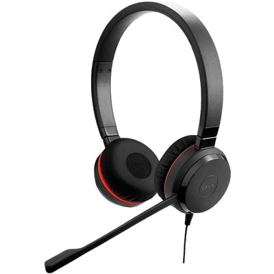 Jabra Evolve 20 SE MS Stereo - Special Edition Számítógép On Ear headset Vezetékes Stereo Fekete mikrofon zajelnyomás Headset, Mikrofon némítás, Hangerő