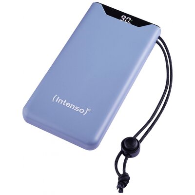 Intenso F10000 Powerbank 10000 mAh Quick Charge, Power Delivery LiPo USB-A, USB-C® Kék állapotjelző