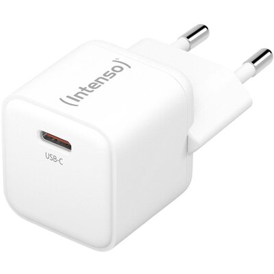 Intenso GaN USB-s töltőkészülék 30 W Beltér Kimeneti áram (max.) 3 A USB-C® Kimenetek száma: 1 x GaN, USB Power Delivery (USB-PD)