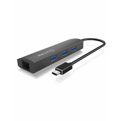 ICY BOX 4 port USB-C® (USB 3.1) Multiport hub Antracit