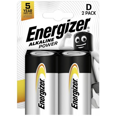 Góliát elem D, alkáli mangán, 1,5V, 2 db, Energizer Power LR20, D, AM1, XL, MN1300, 813, E95, LR20N, 13A