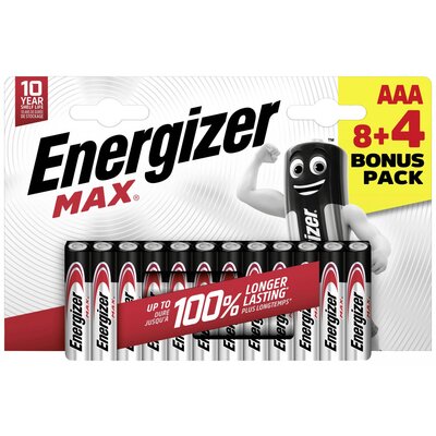 Energizer Mikroelem Max Alkáli mangán 1.5 V 12 db