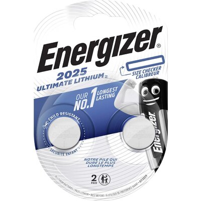 Energizer Gombelem CR 2025 3 V 2 db 170 mAh Lítium Ultimate 2025