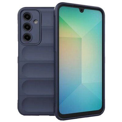 Szilikon telefonvédő (ütésállóság, kameravédő, 3D) SÖTÉTKÉK [Samsung Galaxy A16 4G (SM-A165) / Galaxy A16 5G (SM-A166)]