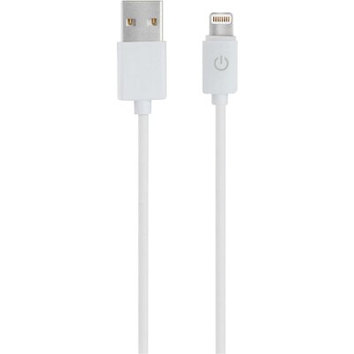 RealPower USB kábel USB 2.0 USB-A dugó, Apple Lightning dugó 1.00 m Fehér 255649