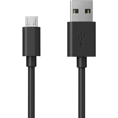 RealPower USB kábel USB 2.0 USB-A dugó, USB mikro B dugó 0.60 m Fekete 255651