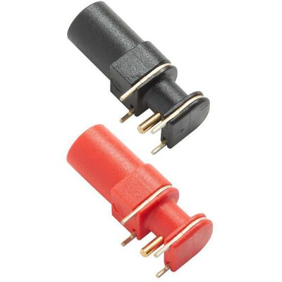 Pomona Electronics 73099-0 R / A 4 mm-es biztonsági aljzat NYÁK-hoz Fekete